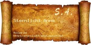 Sternlicht Anna névjegykártya